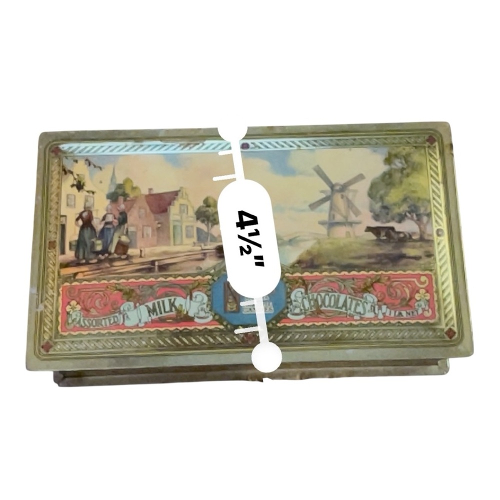 ✨ Vintage Norris Exquisite Candies Tin – Dutch Windmill Scene ✨ - Picture 10 of 10
